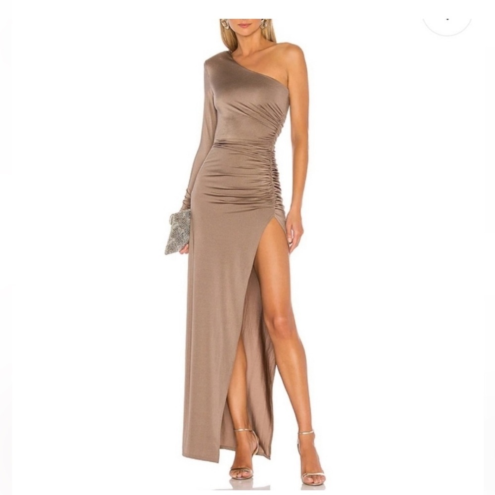 Michael Costello x REVOLVE Gilly Maxi dress in Taupe
